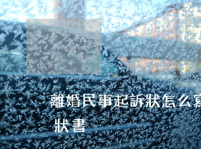 離婚民事起訴狀怎么寫模板(怎么寫離婚起訴狀書)