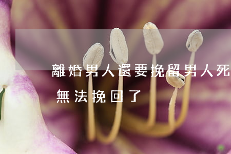 離婚男人還要挽留(男人死心要離婚了是不是無法挽回了)