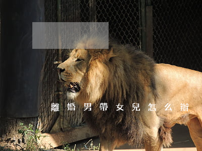 離婚男帶女兒怎么辦