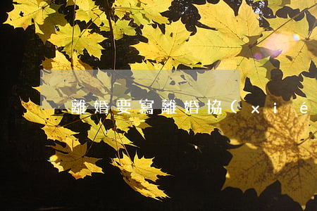 離婚要寫離婚協(xié)議書嗎