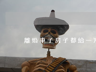 離婚車子房子都給一方孩子怎么辦