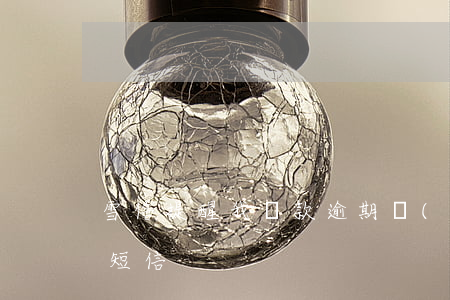 雪信提醒我還款逾期(網(wǎng)貸逾期短信)