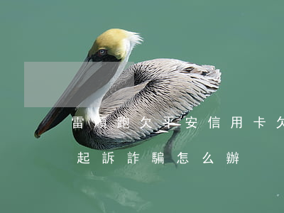 雷順跑欠平安信用卡(欠平安信用卡1萬多被起訴詐騙怎么辦)