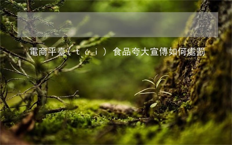 電商平臺(tái)食品夸大宣傳如何處罰