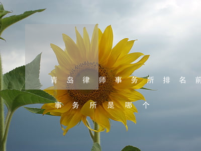 青岛律师事务所排名前十名(青岛最好的律师事务所是哪个)