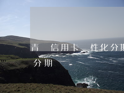 青島信用卡個性化分期-青島信用卡個性化分期