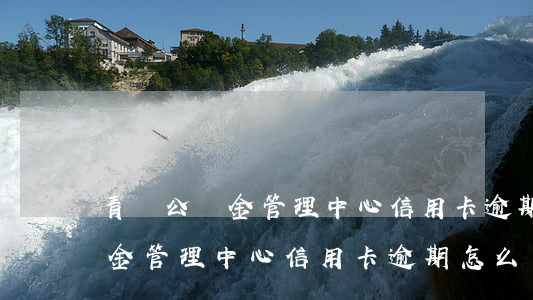 青島公積金管理中心信用卡逾期-青島公積金管理中心信用卡逾期怎么辦
