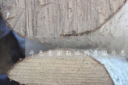 非恶意逾期证明造假 非恶意逾期证明造假