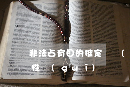 非法占有目的推定兩項(xiàng)禁止性規(guī)則