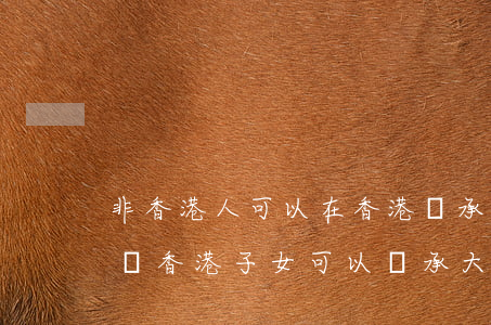 非香港人可以在香港繼承房產(chǎn)嗎(香港子女可以繼承大陸房產(chǎn)嗎)