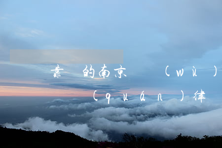 靠譜的南京債務(wù)律師怎么收費(南京債權(quán)律師)