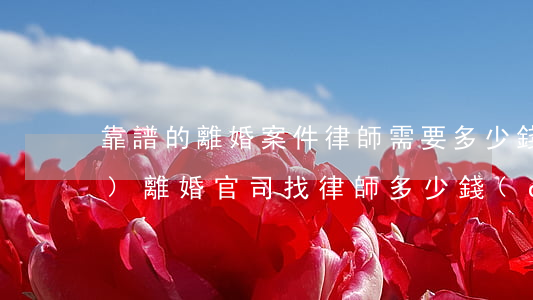 靠譜的離婚案件律師需要多少錢(qián)(離婚官司找律師多少錢(qián))