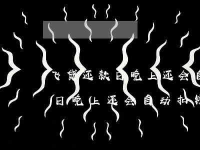 飞贷还款日晚上还会自动扣钱吗-飞贷还款日晚上还会自动扣钱吗怎么办