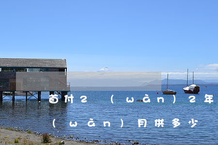 首付2萬(wàn)2年免息分期(首付兩萬(wàn)月供多少)