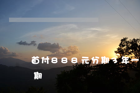首付888元分期3年（一成首付8年免息分期）