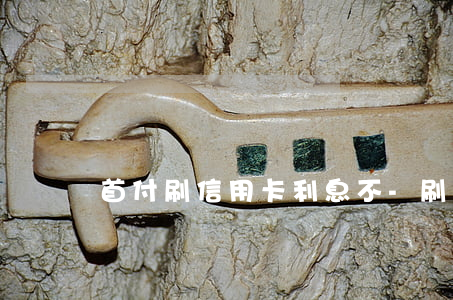 首付刷信用卡利息不-刷信用卡付首付買房