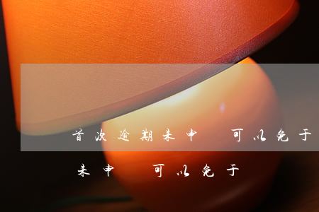 首次逾期未申報可以免于處罰嗎-首次逾期未申報可以免于處罰嗎