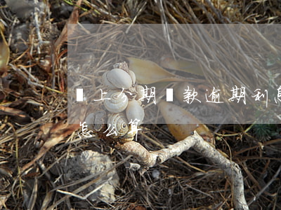 馬上分期貸款逾期利息嗎(分期貸款逾期利息怎么算)