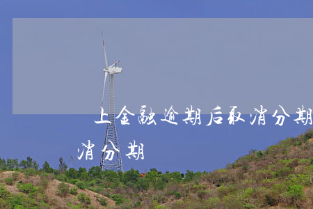馬上金融逾期后取消分期(馬上金融逾期后取消分期)