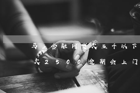 马上金融网贷欠五千以下会上门吗(马上金融欠2500逾期会上门吗)