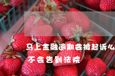 马上金融逾期会被起诉么-马上金融逾期会不会告到法院