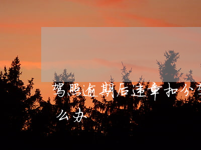 驾照逾期后违章扣分 驾照逾期后违章扣分怎么办
