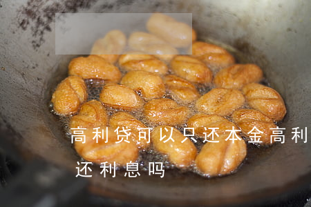 高利贷可以只还本金(高利贷可以只还本金不还利息吗)