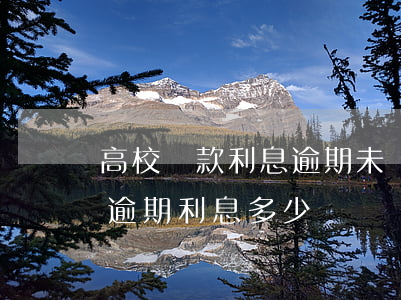 高校貸款利息逾期未還 貸款學(xué)生逾期利息多少