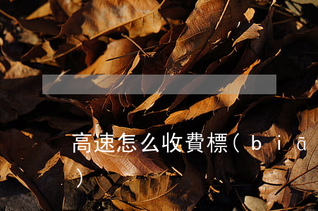 高速怎么收費標(biāo)準(zhǔn)