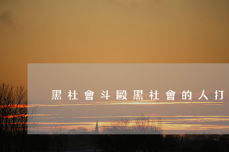 黑社會斗毆(黑社會的人打人)