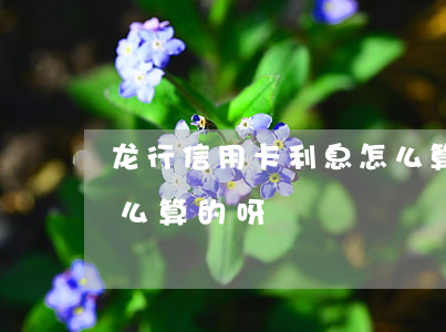 龙行信用卡利息怎么算的(龙行信用卡利息怎么算的呀)